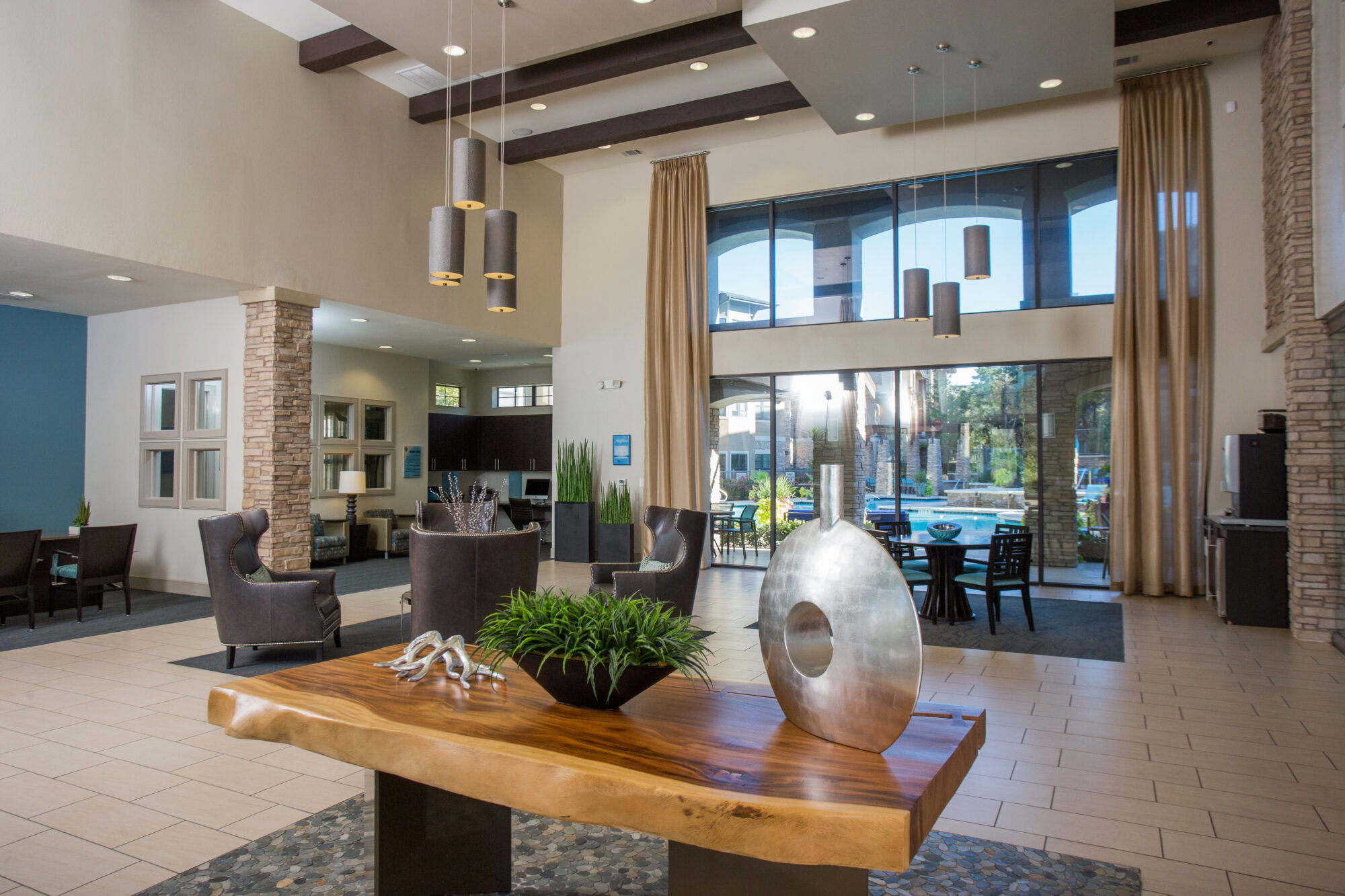 Clubhouse lobby