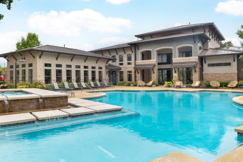 Pool and spa with deck seating