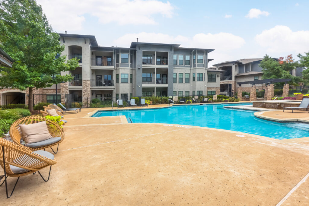 Pool and spa with deck seating